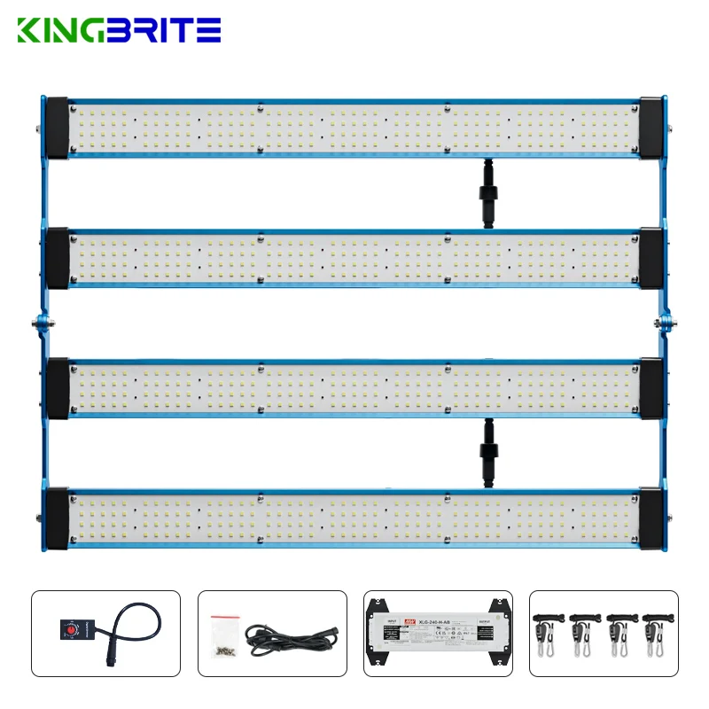EU Stock ! 2024 KingBrite 240W Samsung LM301H EVO P55 LED Grow Light Bar For 2 x 2 ft  80x80cm Tent