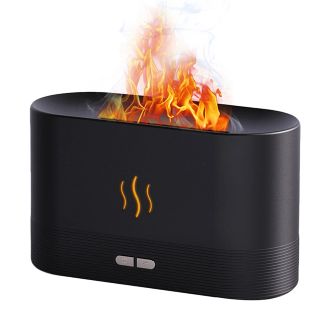 Wholesale 3D Flame Diffuser 180Ml Portable Wood Grain Fire Diffuser Mini Flame Air Humidifier