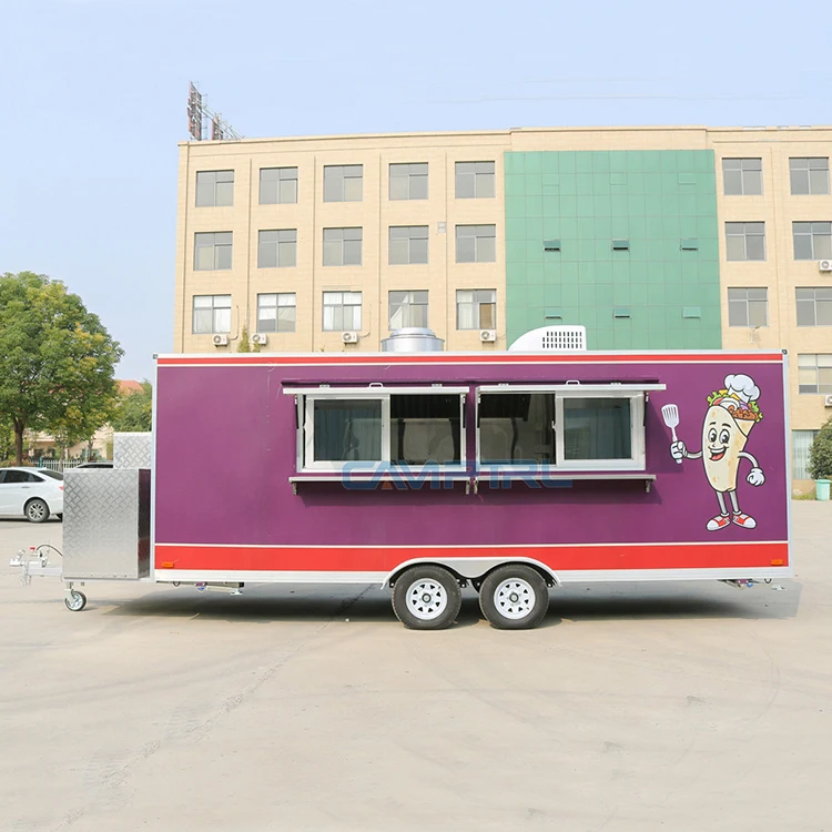 CAMPTRL Factory Price Fully Equipped Food Trailers Pizza Ice Cream Mobile Food Truck For Sale Usa Lunch Fast Food Car