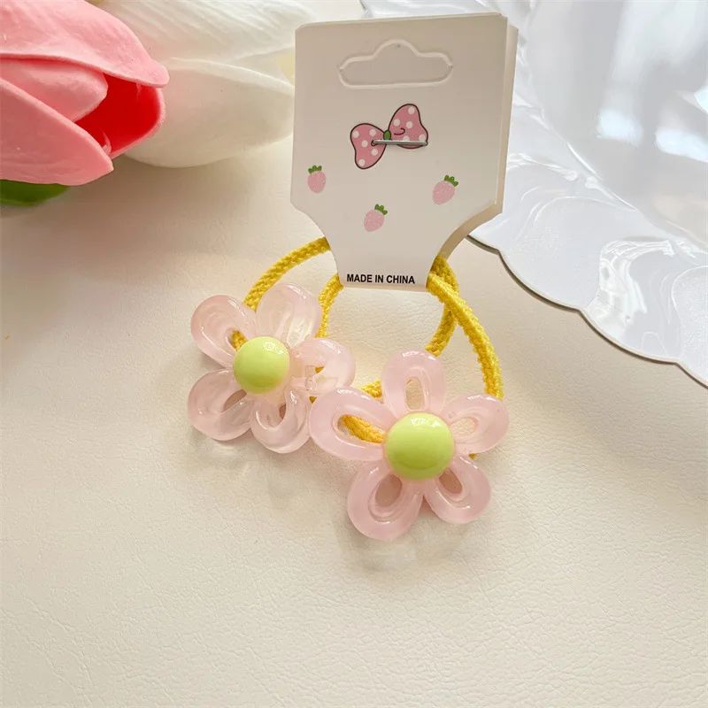 Small flower rubber bands for kids cute not hurt hair baby headband for little girls hair accessories