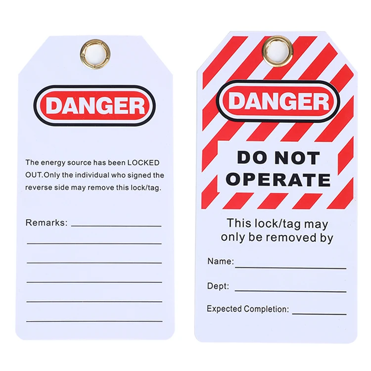 Custom Equipment Lockout Safety Pvc Labels Safety Tag Scaffold Inspection Warning Tag Out