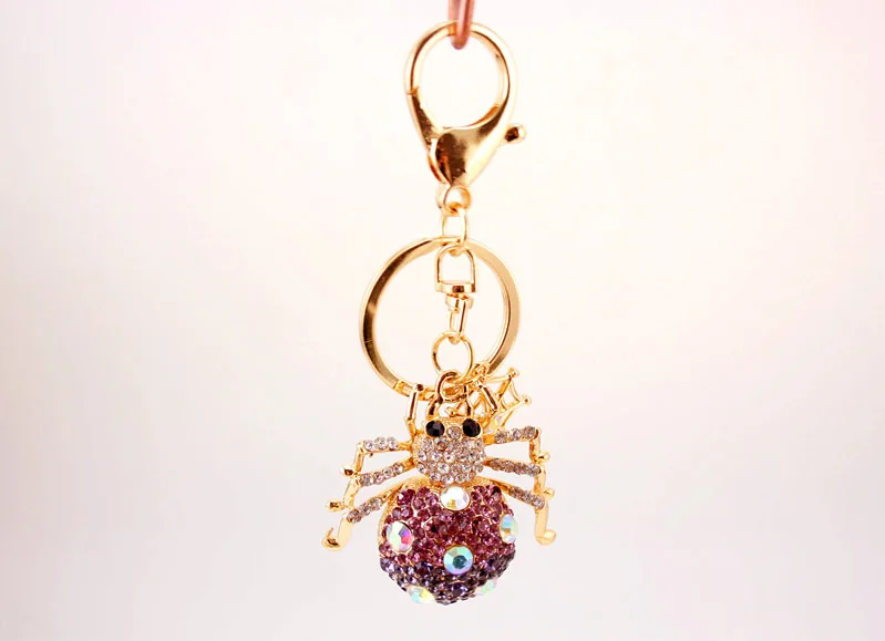 2020 Chic Metal beautiful  araneid shape Keychains Rings Exquisite Purse Bag Buckle Pendant KeyChains YS481