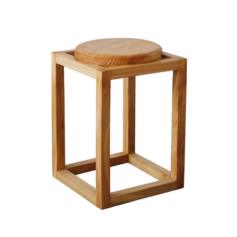 
Wholesale customized low price home furniture Wooden Low Height pouf bar stools moden chair livingroom furniture 