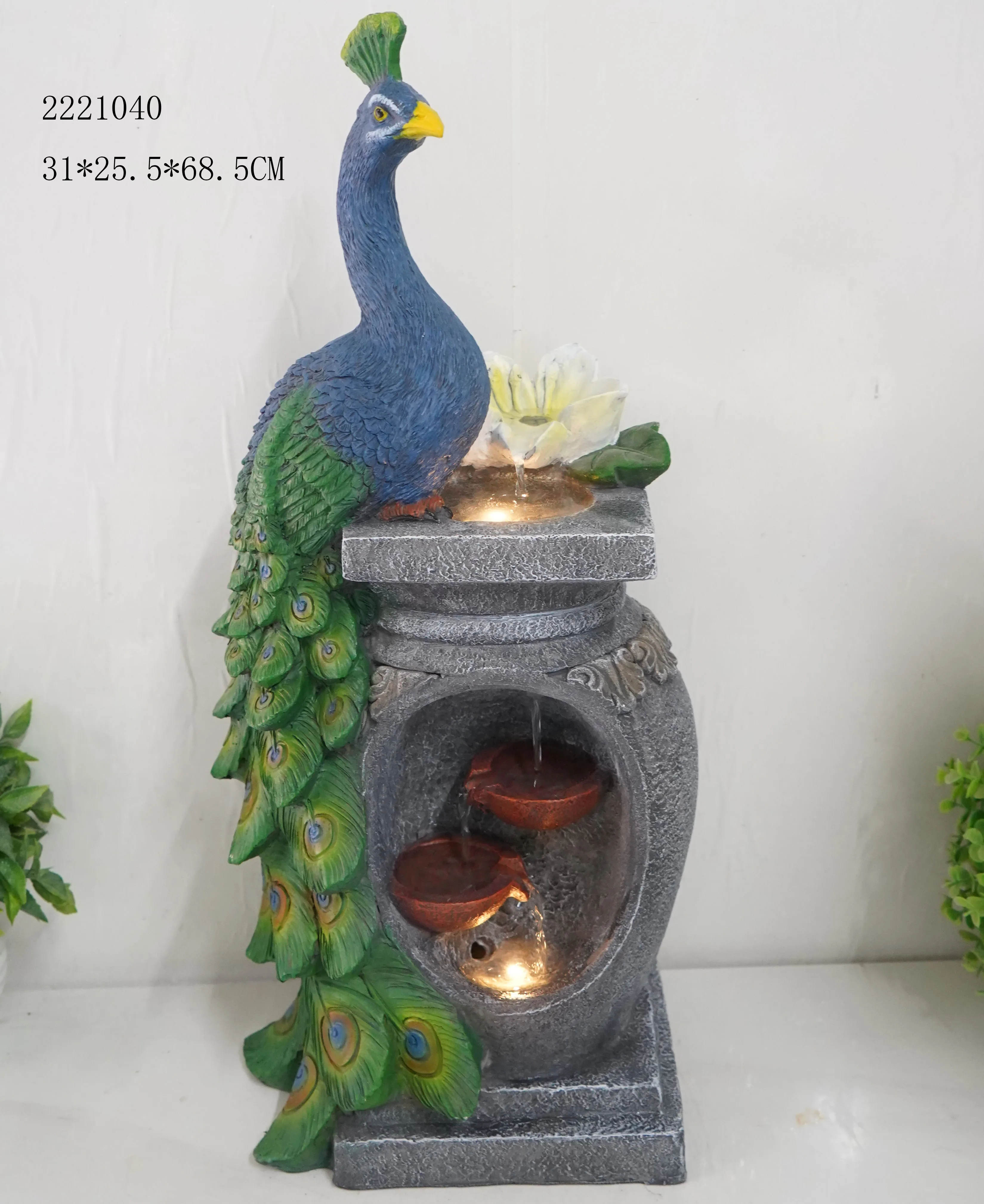 Resin Bear Garden Waterfall Drinking Water Sitting on Faucet; Garden Fountain Waterfalls; Waterfall For Garden