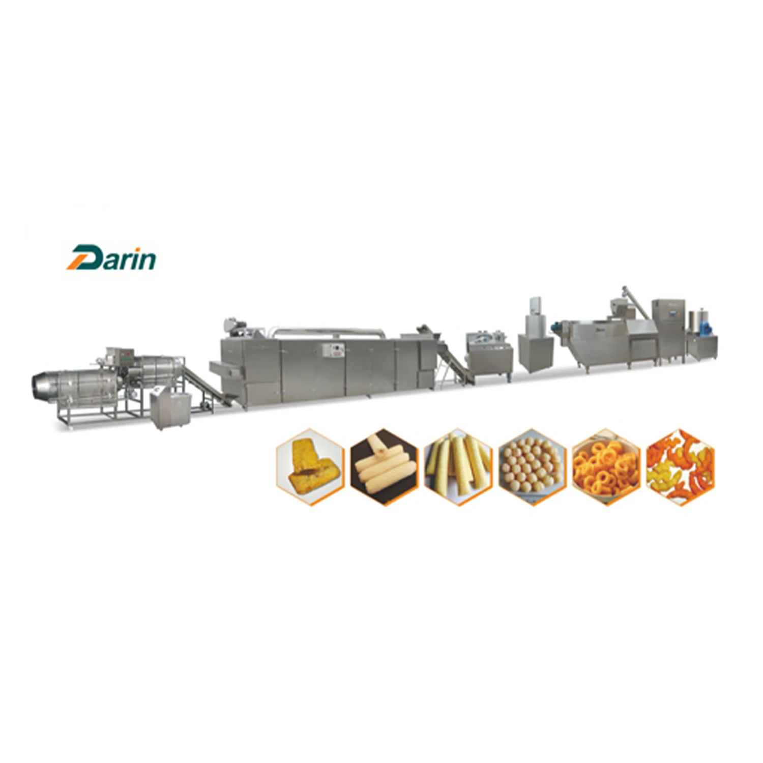 Cream corn stick bar automatic cut-off puffing food snack puffed extruder machine