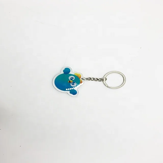 New product Wholesale Custom Printed DIY KeyChain polymethyl methacrylate PinTransparent Epoxy Acrylic Charms Custom