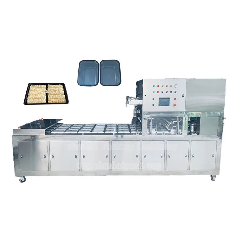 Автоматический лоток машина для запечатывания рисовой еды ланча суши упаковки мгновенных сэндвичей непрерывный