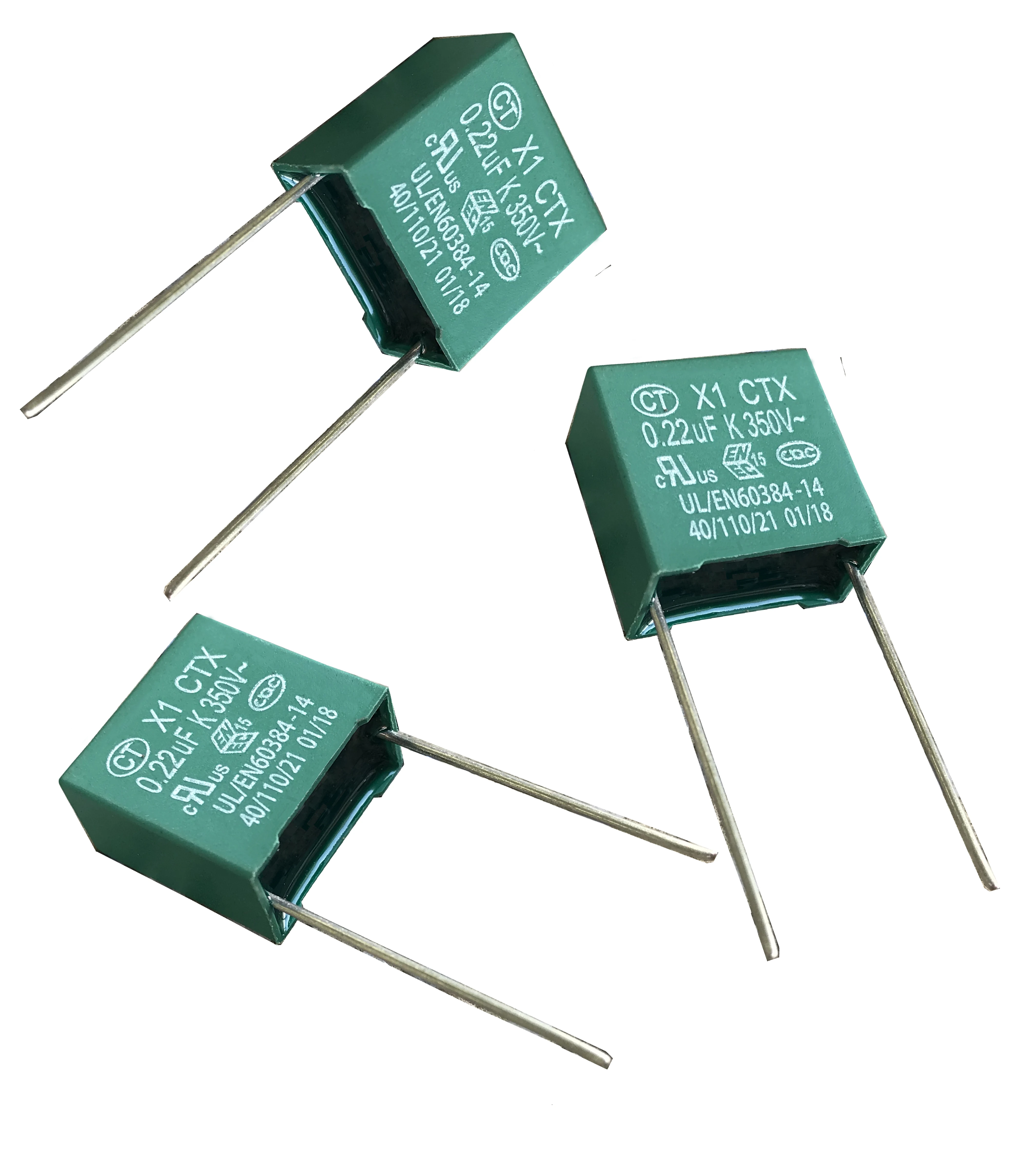 Made In Taiwan Through Hole Package Film Capacitor MPX MKP 0.22uF 350VAC 224K Electrical Capacitor