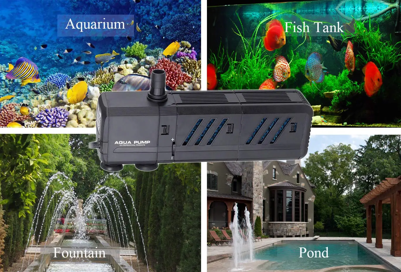 Portable Submersible Aquarium Internal Filter Adjustable Fish Tank Filter with Water Pump for Fish Tank