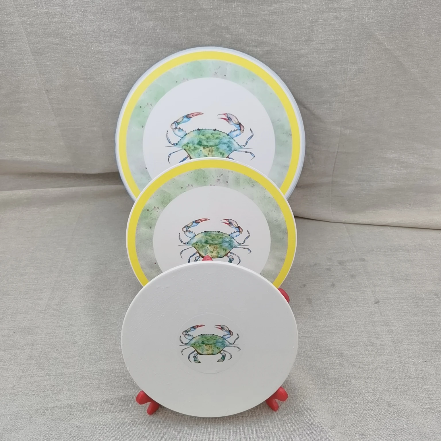 2022 New CRAB Design Melamine Plate Sets Rack With Customized Table Decor Art Framework For Decoration Plate