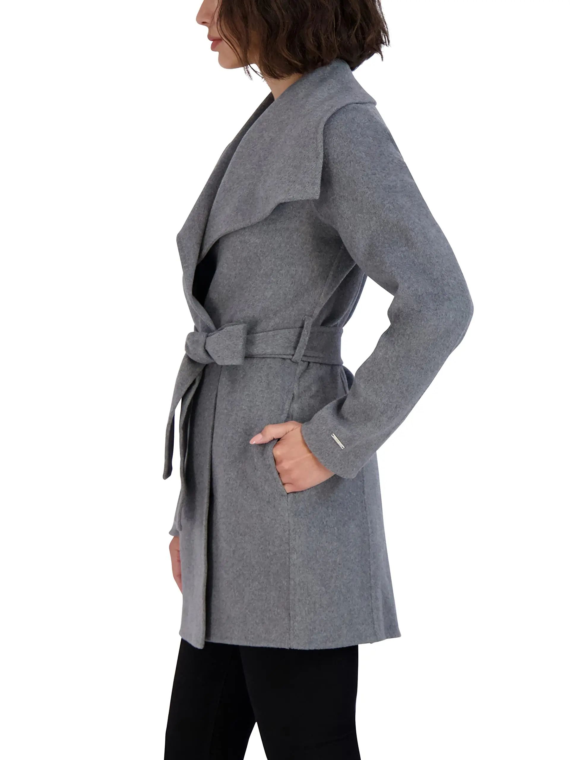 Ladies Lace-Up Wrap Coat
