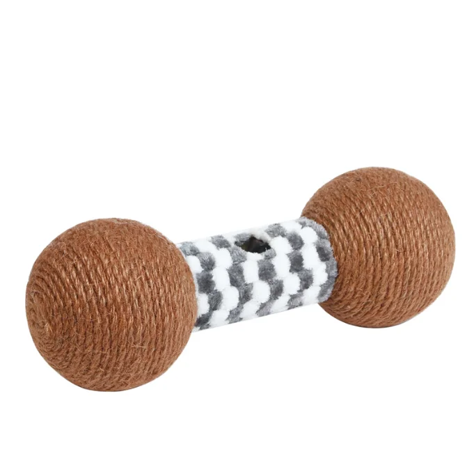 Manufacturers wholesale Cat scratching board Dumbbell cat toy New product grinding claw amusing cat toy