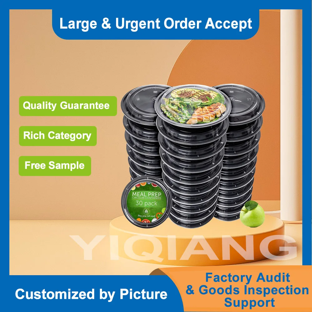 Plastic Packaging Food Round Plastic Togo Meal Prep Container