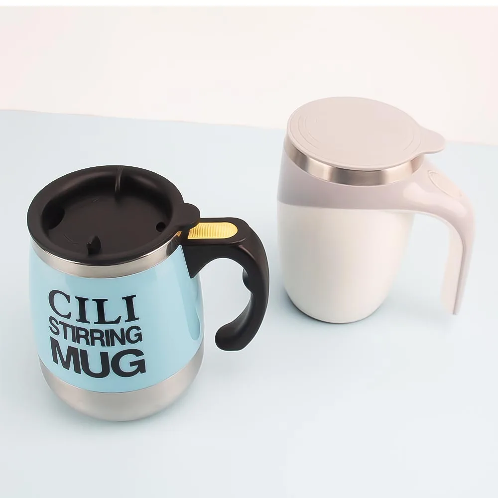 Stainless Steel  Automatic Mixing Cup Auto Magnetic Coffee Mug