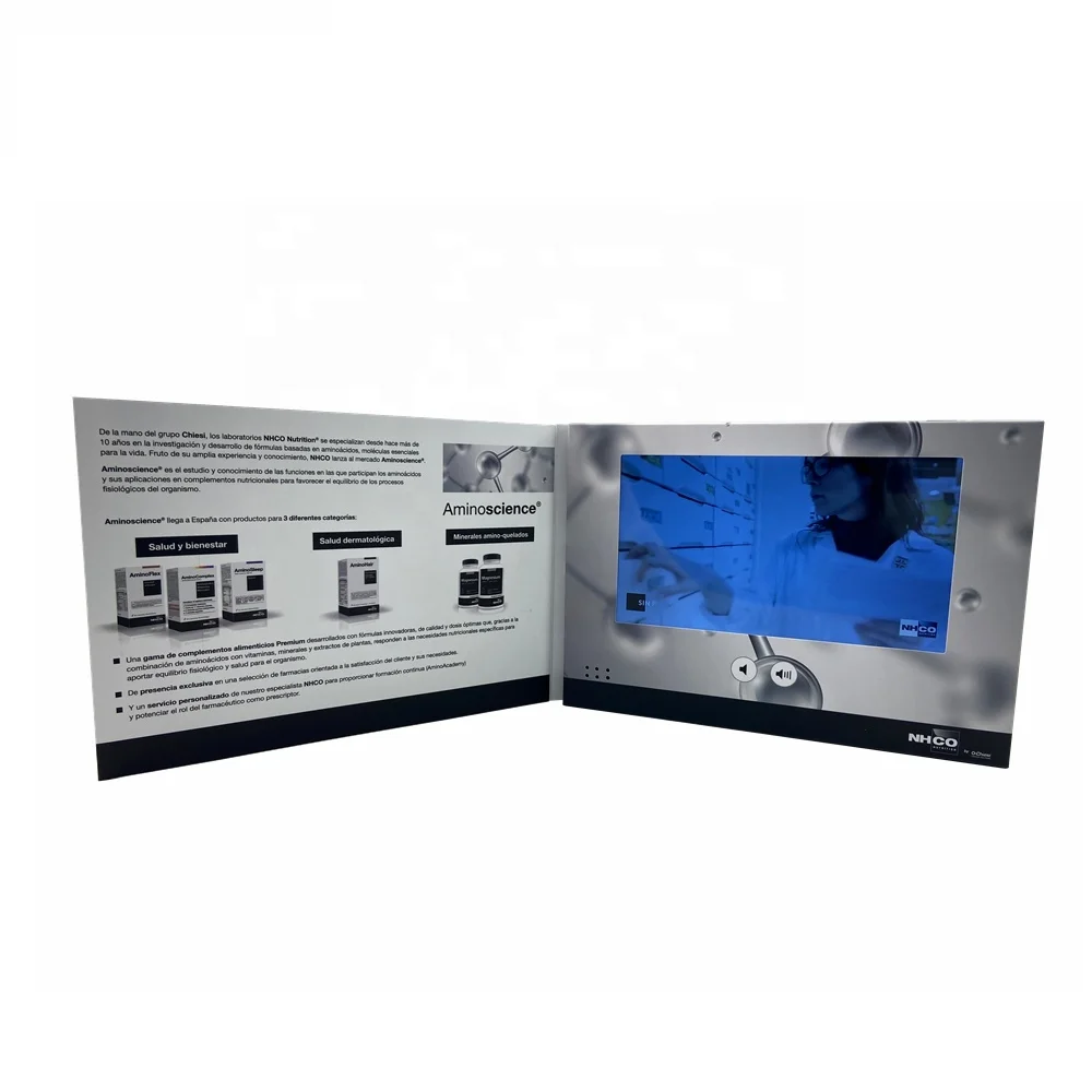 High Quality 7.0 Inch Lcd Video Invitation Business Card Brochure