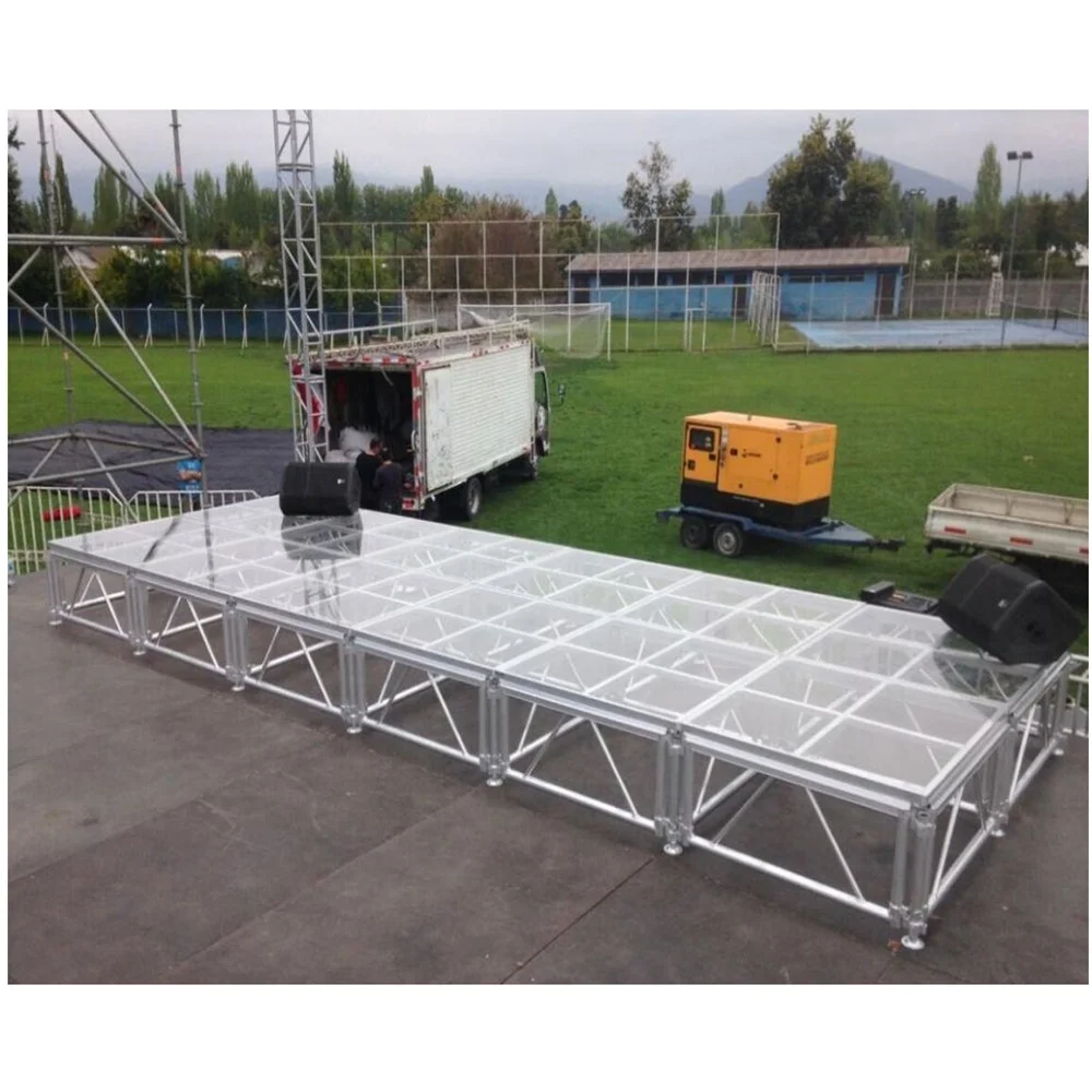 used indoor/outdoor clear glass acrylic stage performance staging for sale
