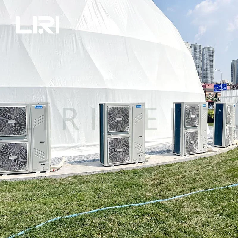 20M Large Clear White PVC Cover Geodesic Dome Tent for Exhibition and Wedding Party