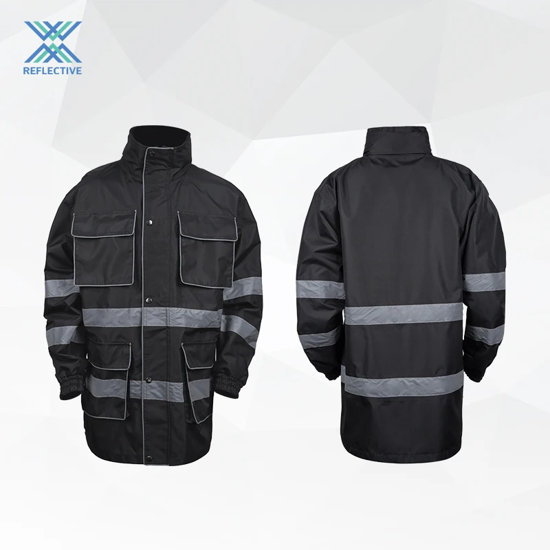 LX Wholesale Construction Winter Reflective Jackets Reflector Safety Jackets With Multiple Pockets