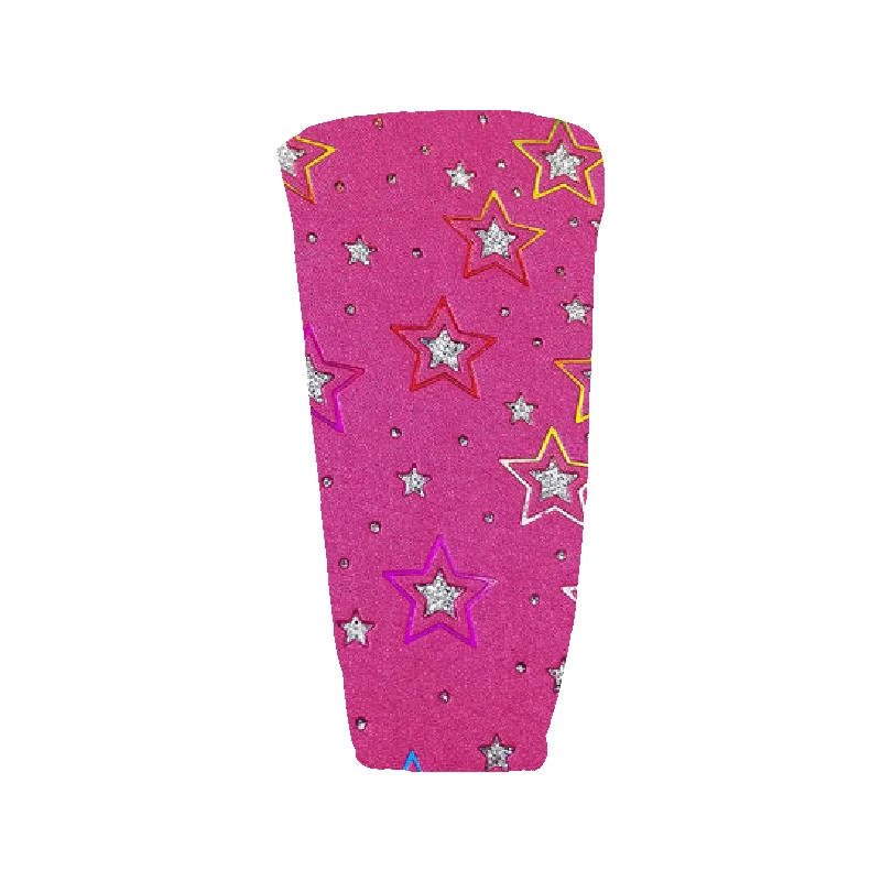 Bling star pink printed golf driver canvas blade mallet putter magnet closure golf headcover