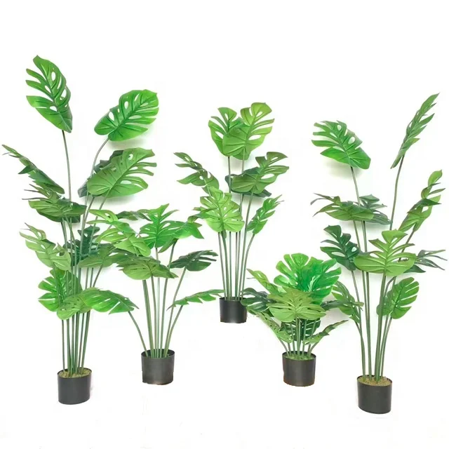Тропические растения в классическом стиле искусственные monstera deliciosa украшение для дома отеля