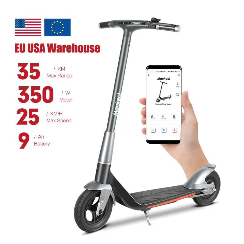 Mankeel Silver Wings 36V 350W 15Mph 10 Inch Eu Warehouse Skuter Electric Scooter Foldable E Scooters For Adults