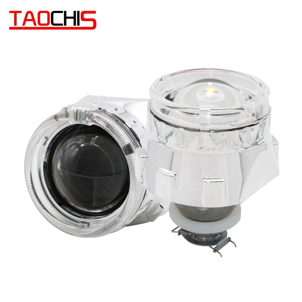TAOCHIS 2.5 inch WST Headlight Projector Lens Kit Bi-Xenon With Shroud APP control angel eyes headlamp retrofit tool