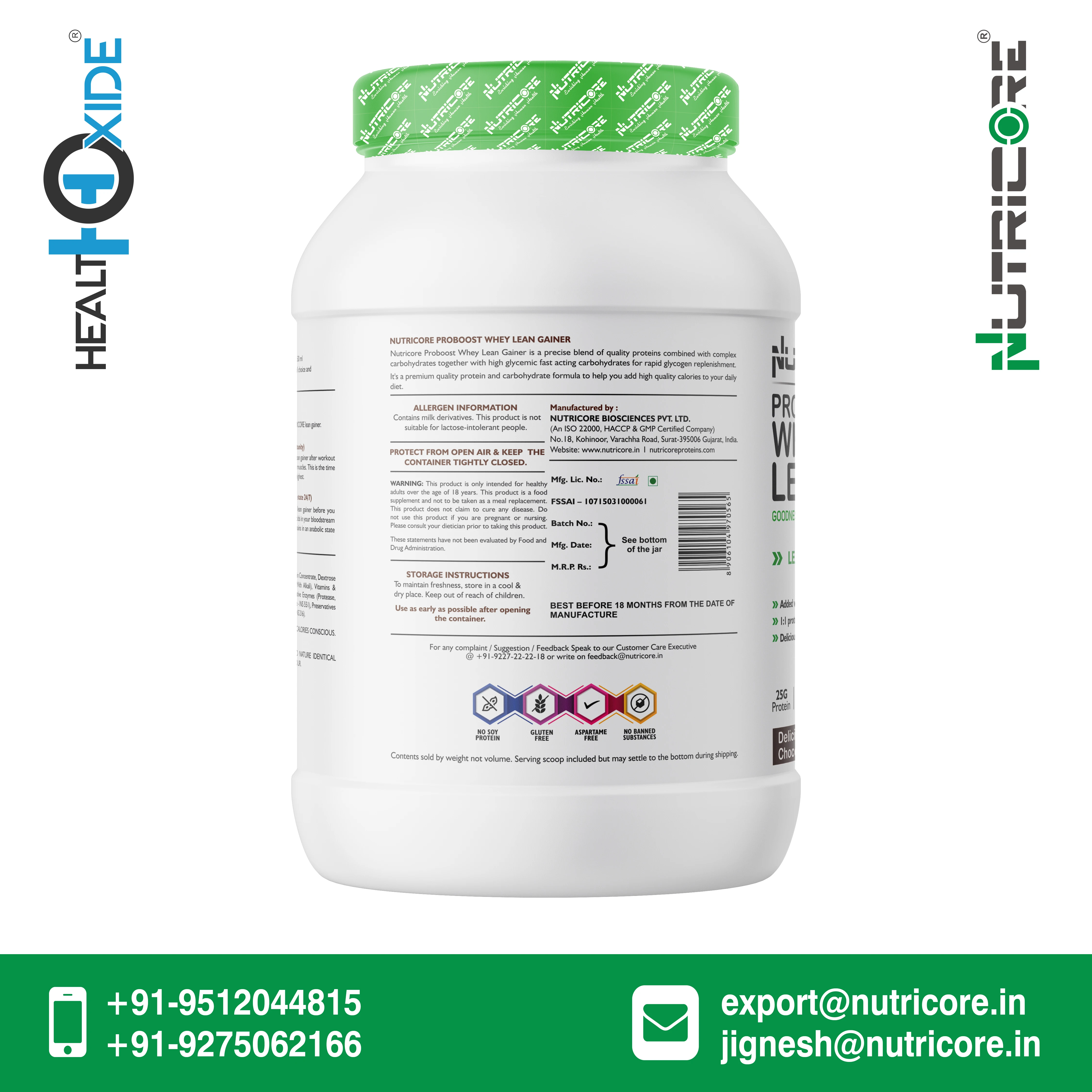 Лучшее качество вкусные изысканные шоколадный вкус Pro-Boost сывороточный Lean Гейнер