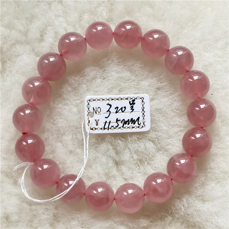 Natural Crystal Semi-Precious Stone Bracelet Madagascar Big Beads Circle Mouth for Women Attracting Male