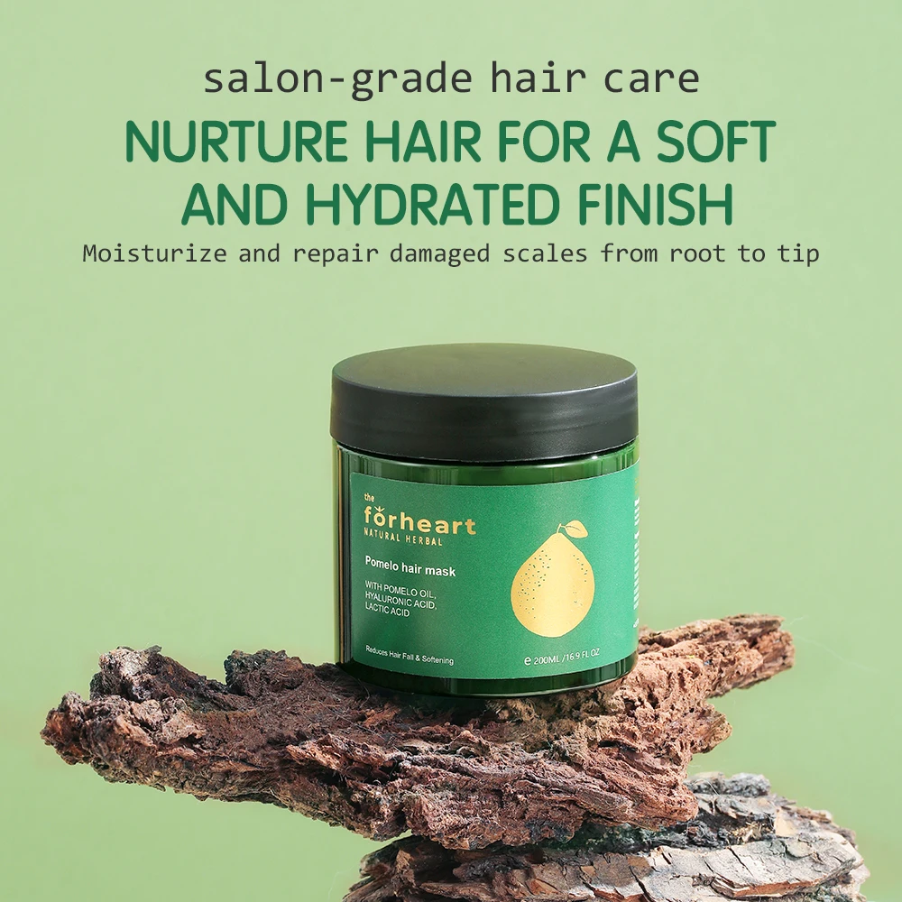 OEM/ODM 100% Natural Plant Hair Mask  Collagen Treatments Moisturizing Smooth Repair Dry And Damage Hair  Mask Pomelo Hair Mask
