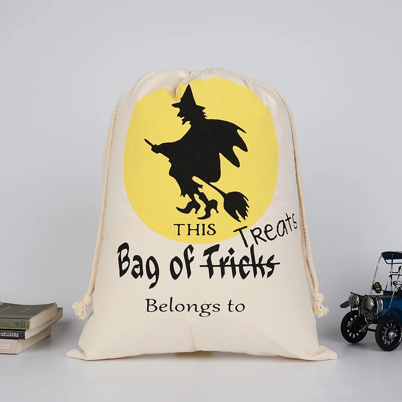 HighKing AZO Free Trick Or Treat Pumpkin Candy Sack Canvas Tote Halloween Bags
