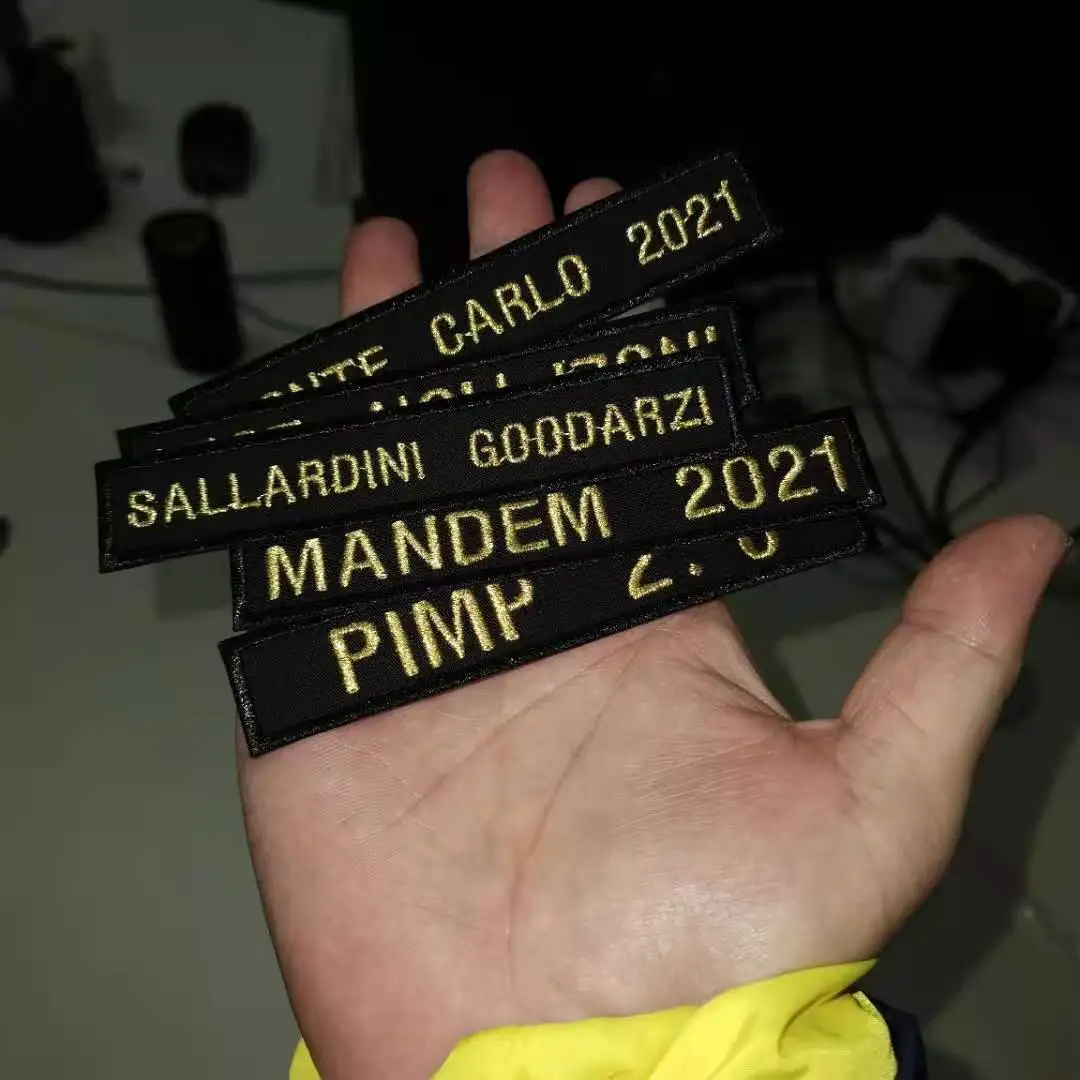 custom name badges embroidery patches for student and staff