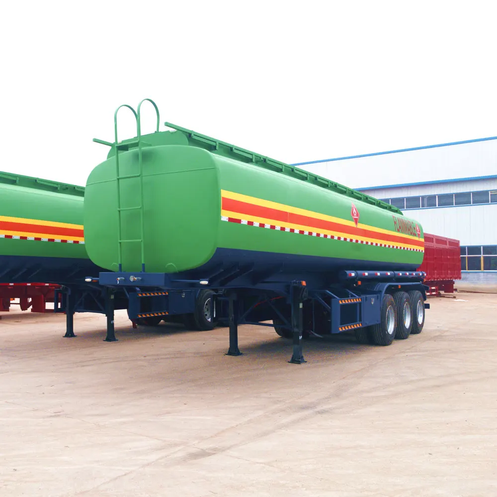 Oil Tanker Trailer 3 Axle 40000 Liter Fuel Tank Trailer For Sale