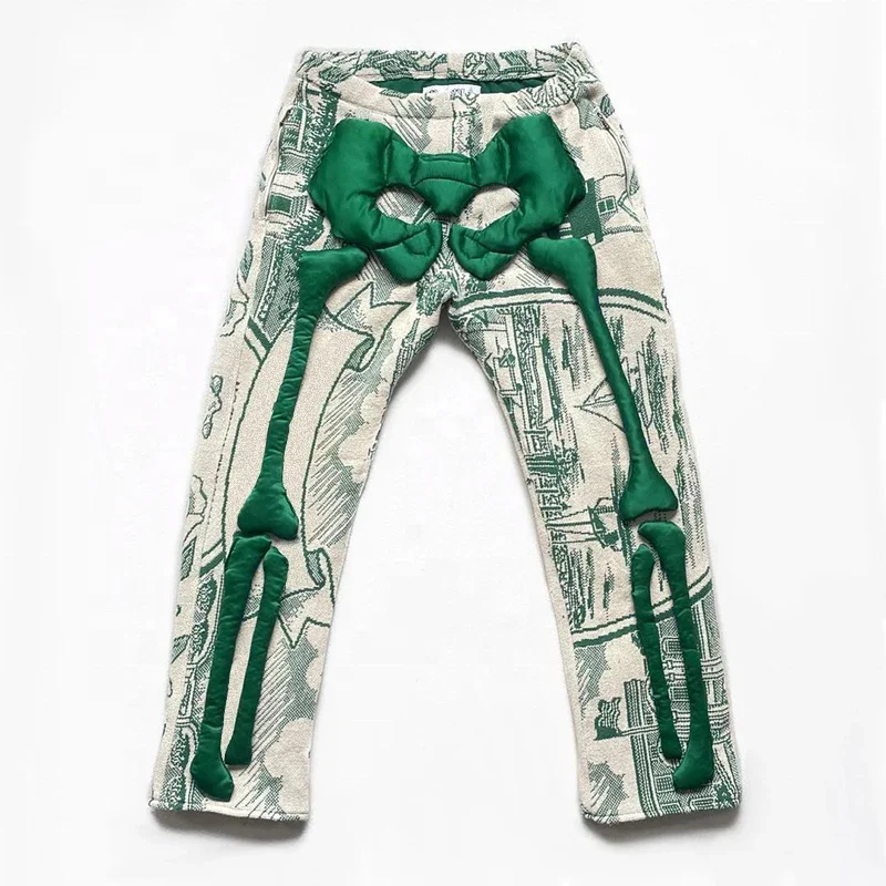 Custom Wholesale Acid Washed Vintage Sunfade Stacked Flair Sweatpants Embroidered Patch Pants For Men Jogger Cut And Sew Jeans