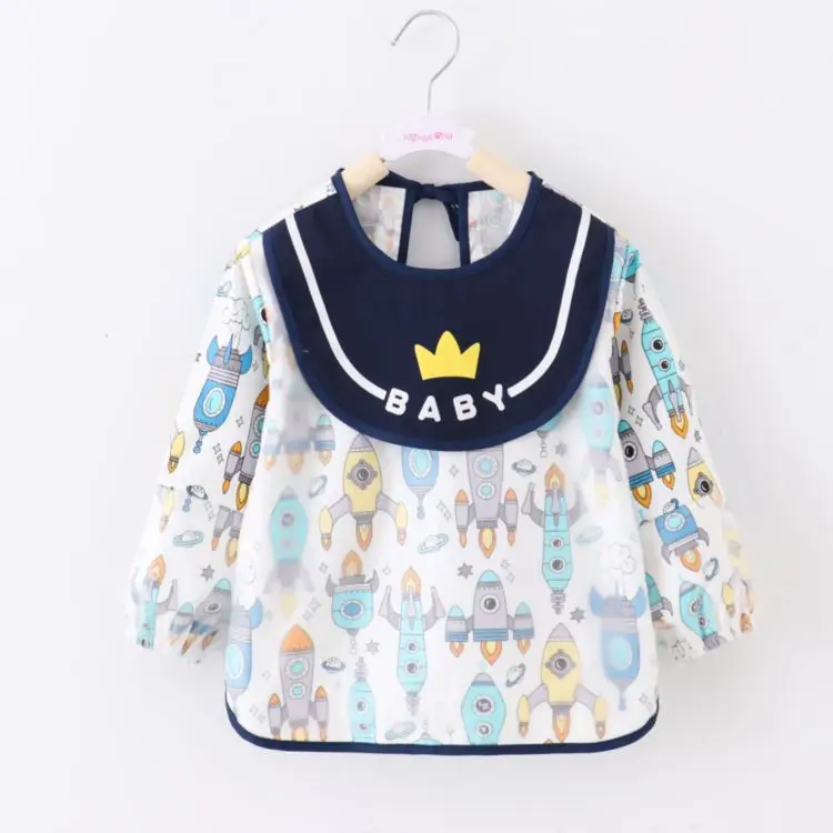 
Kids Branded Clothing Waterproof Long Sleeve Bib Wholesale Aprons Kitchen Cotton 