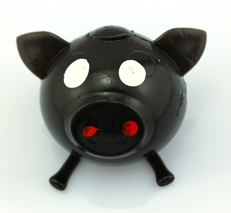 Hot Selling High Quality Funny Environmental-Friendly Colorful TPR Sticky Pig Head Venting Ball Toys