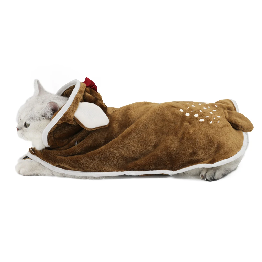 Wholesale Cute Pet Dog Christmas  Costume Puppy Hoodie Coat Clothes for Dogs Cats