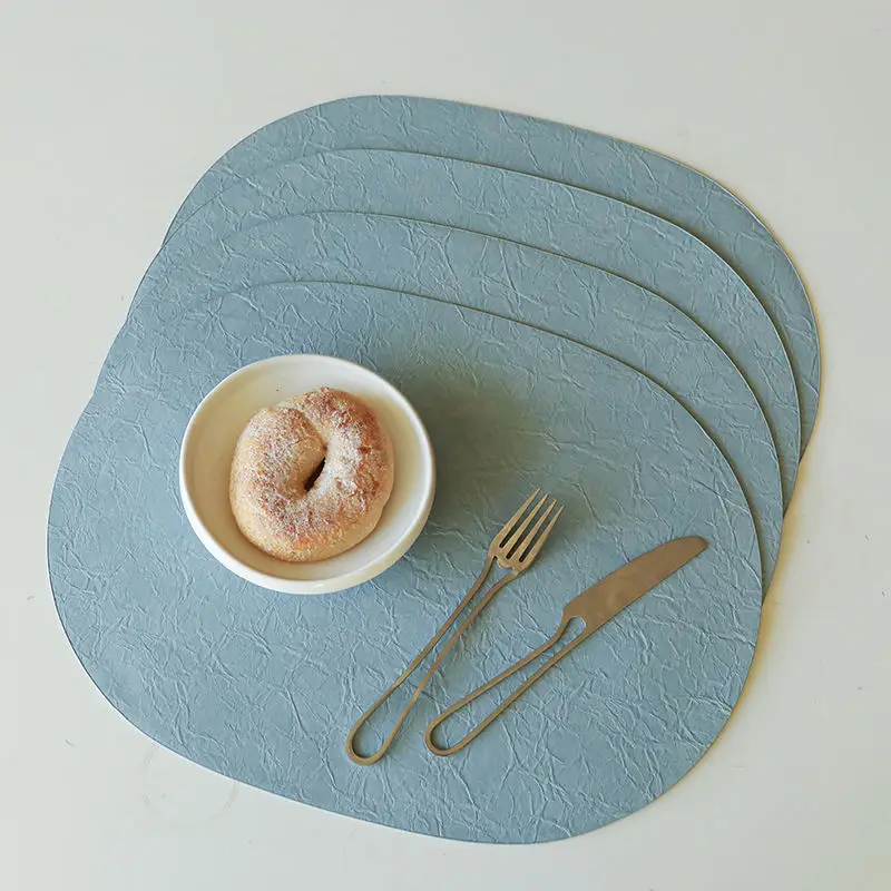 Leather Heat Insulation Anti-oil Placemat Dining Restaurant Table Mat Decor Mat Placemats for Kitchen