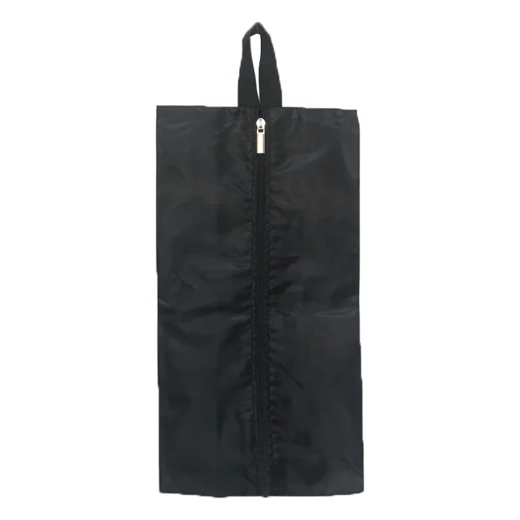 Custom Logo Reusable Foldable Shoe Storage Organizer Bag Waterproof Travel Gym Dust Bag 230 Twill Polyester Zipper Shoe Bag