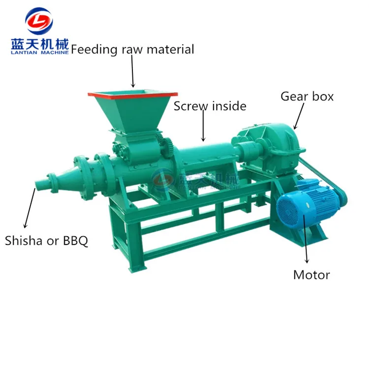Cylindrical Shisha Charcoal Coal Dust Briquette Extrude Machine