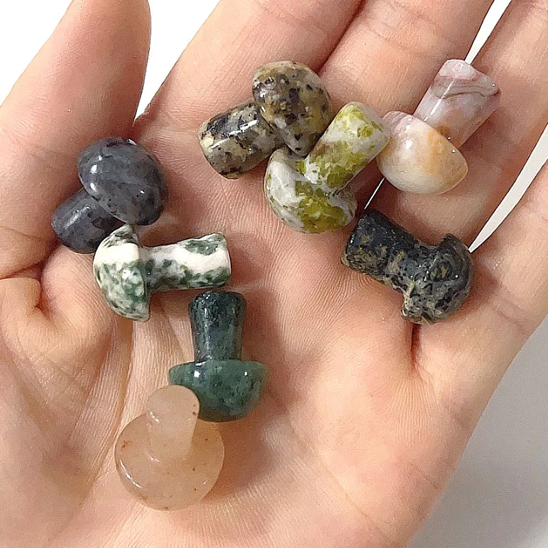 Natural Crystal Mushroom Mini Lovely Powder Crystal All Kinds Of Materials Mushroom