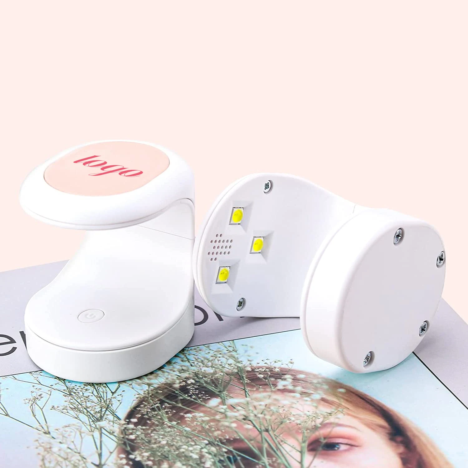 Пользовательская портативная быстросохнущая ультрафиолетовая светодиодная мини-лампа для ногтей с одним