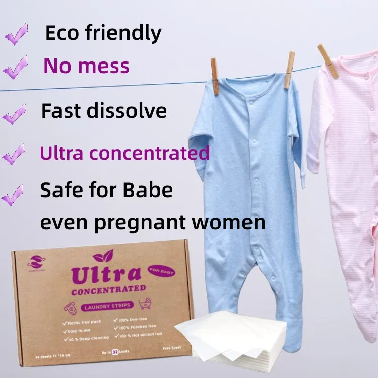 Eco-Friendly High Quality Low Cost Factory Direct Sale Plant Based Laundry Detergent Sheets Sheet Laundry With High Quality