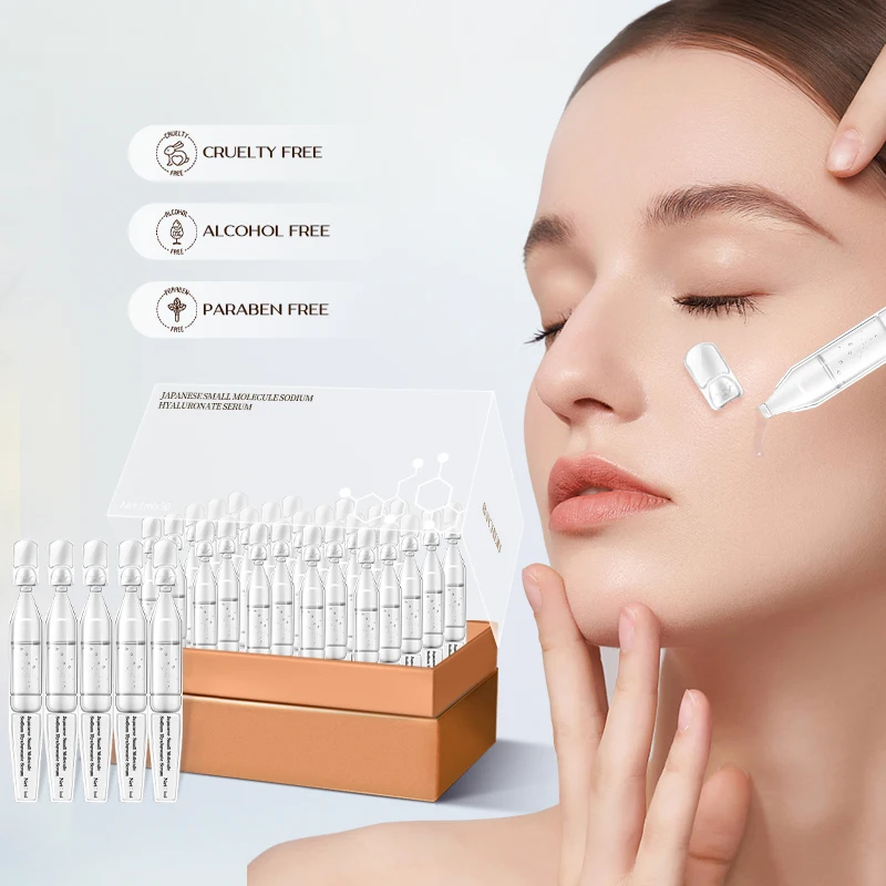 Private Label Hyaluronic Acid Hydrating Face Serum Hyaluronic Acid Aging Skin Wrinkle Anti-Aging Lightening Oil Form OEM Supply