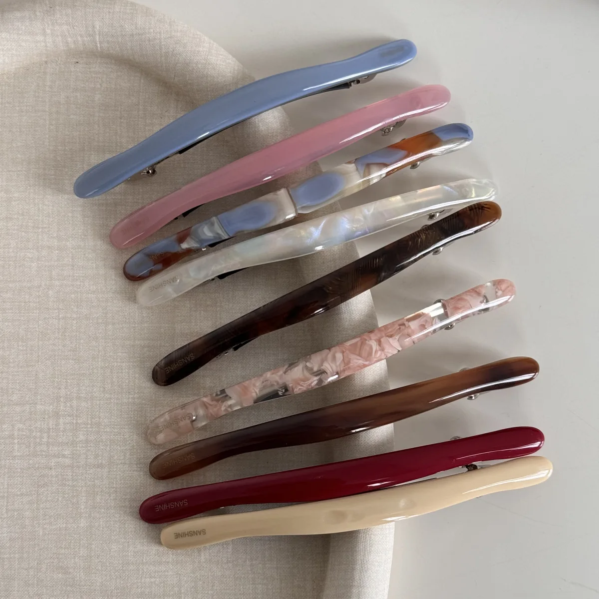 Superior Headpieces Irregularly Shaped Acetic Acid Hair Barrette for Girls Custom Accessories Acetate French Barrette Hair Clip