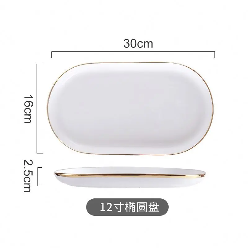 Wholesale antique Luxury plate set porcelain luxury dinnerware dishes With Wholesaler