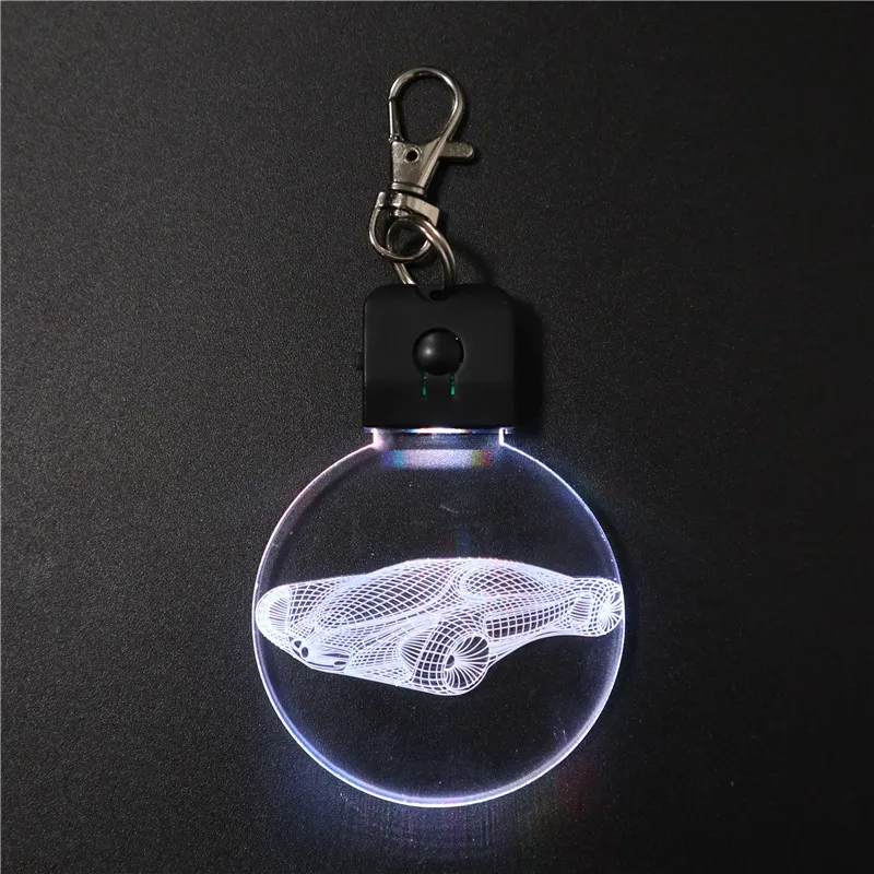 SUV car Christmas tree decor light mini led light 3d illusion led keychain custom shape small lamp for bedroom decoration