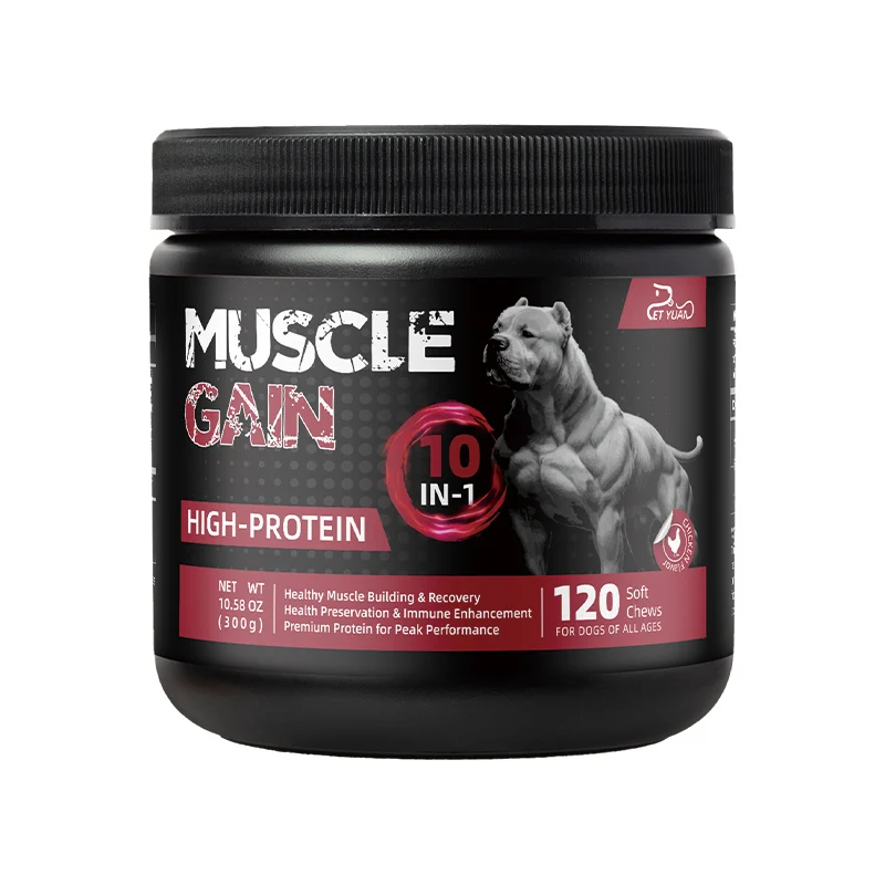 Pet Yuan High Protein Supplement Support Dog Muscle Growth Mass Weight Gainer For Bully Dogs