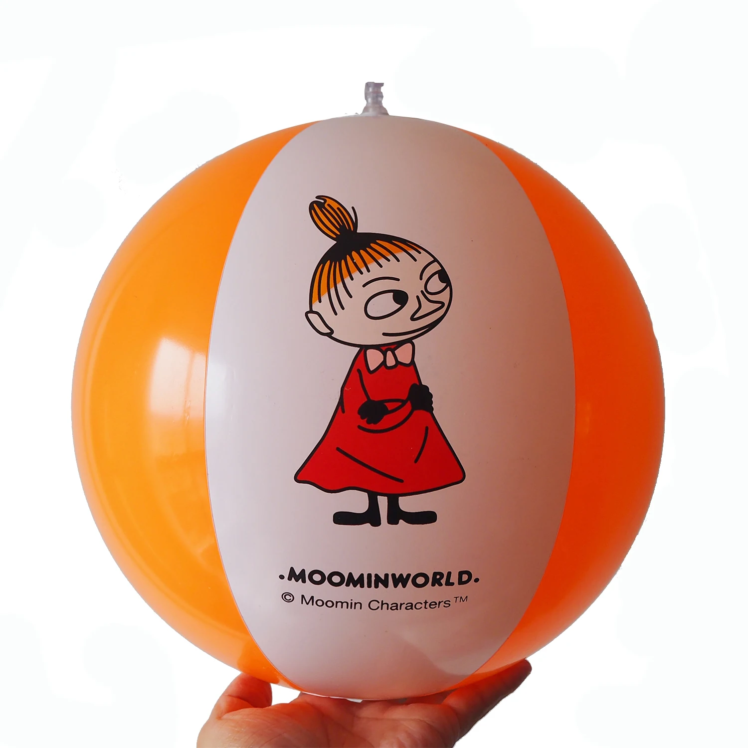 Customized white orange cartoon Beach balls inflatable ball CE certificate