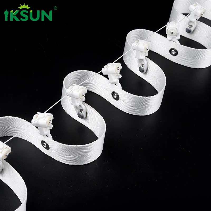 IKSUN China Factory S Wave Curtain Ripple Fold Binding Tape Ripple Fold Curtain Track Tape