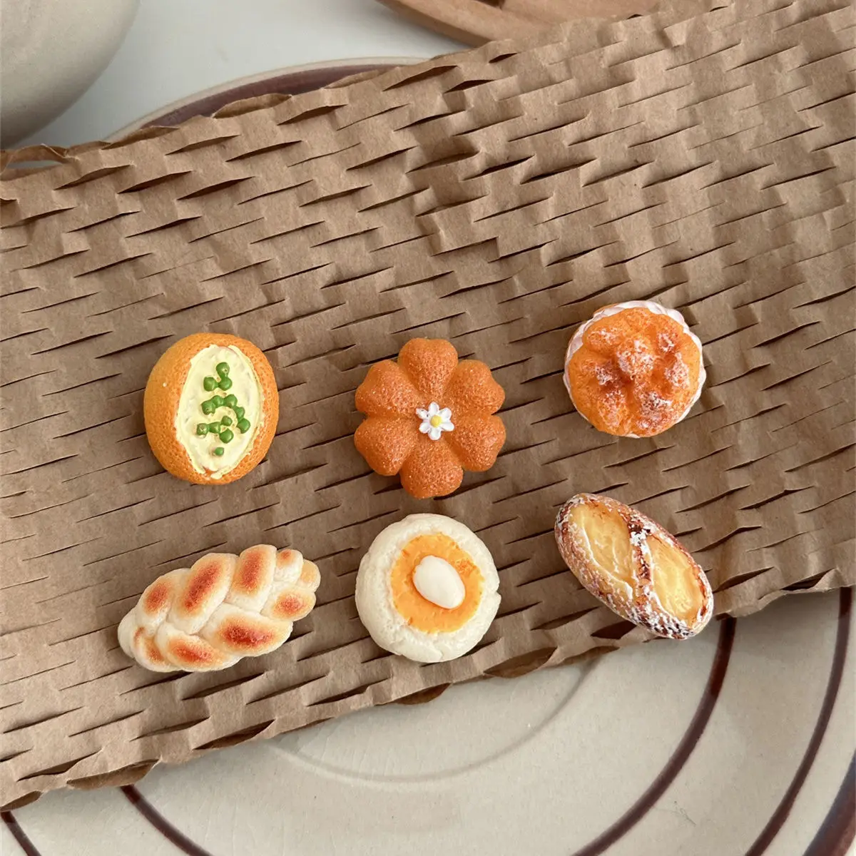 3D Mini Delicious Food Resin Fridge Magnet Refrigerator Magnet - French Soda Bread,Chocolate Cake & Spread Sauce Gift Sets